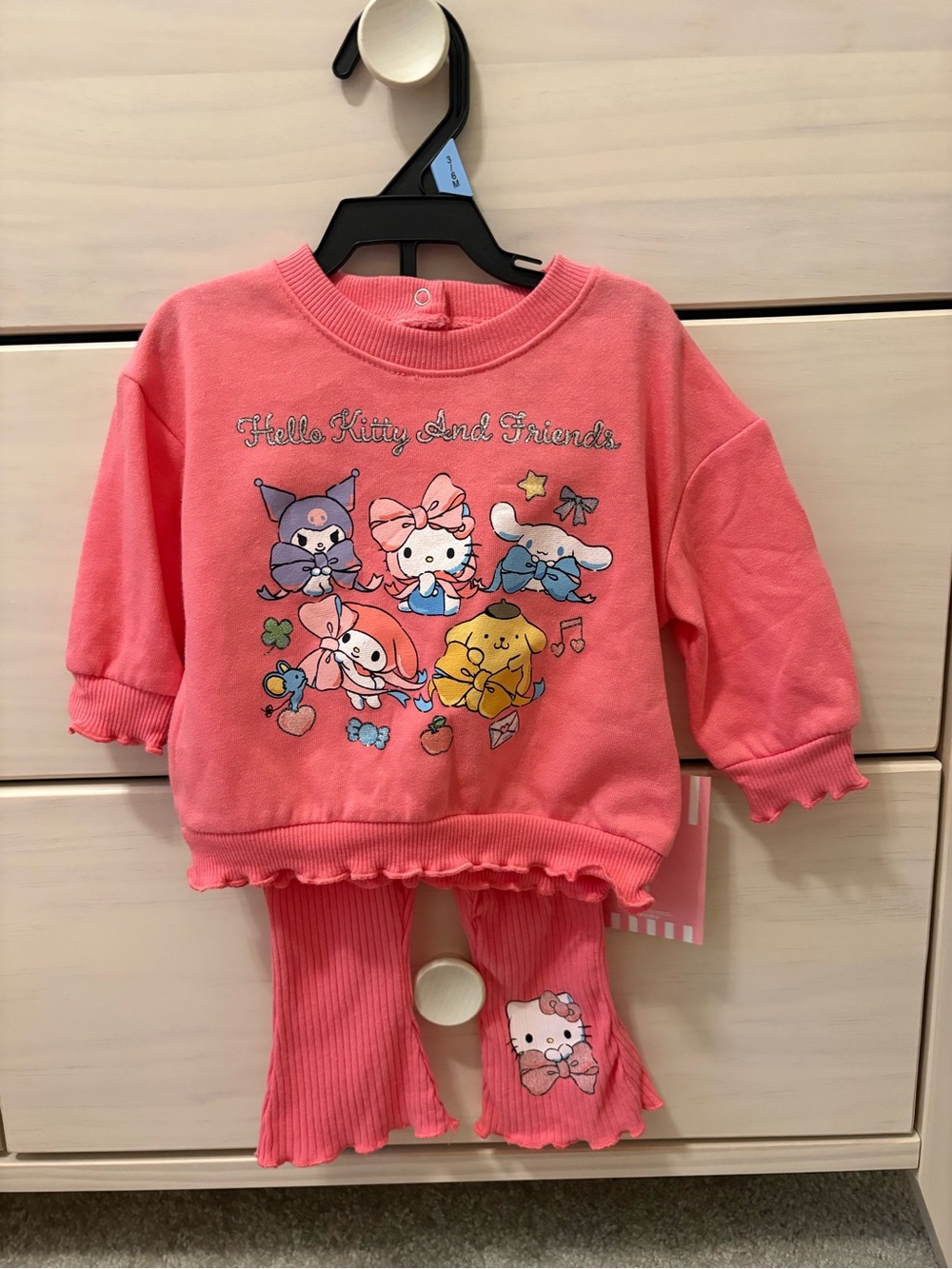 Sanrio Coral Pink Hello Kitty & Friends Kids Pajama Set